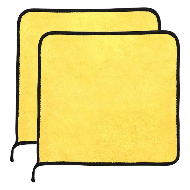 Полотенце для мойки автомобилей Двусторонний утолщенный коралловый флис Автомобильная Абсорбирующая салфетка Бытовая скатерть Ткань для чистки автомобиля