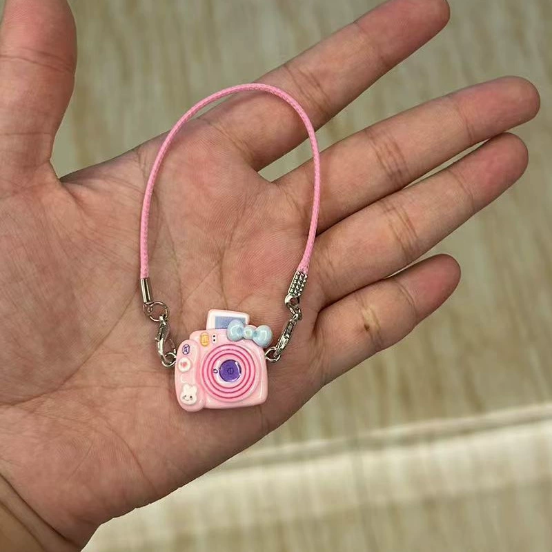 Mini Camera Pendant Charm, Cartoon Minifigure with Bow — Dollhouse Accessory, 7 Styles