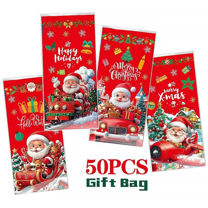 クロスボーダークリスマスキャンディバッグクリエイティブスナックギフトバッグクリスマスカーニバルパーティーギフトギフトバッグoppバッグ|undefined