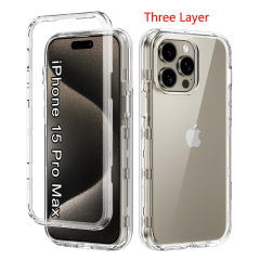 IPhone 16 14 13 12 11 15 promax携帯ケース透明三合一耐落下Plusを適用