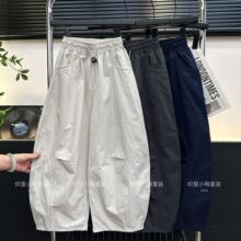 夏日薄款休闲裤夏季男童速干长裤宝宝宽松百搭潮流裤久