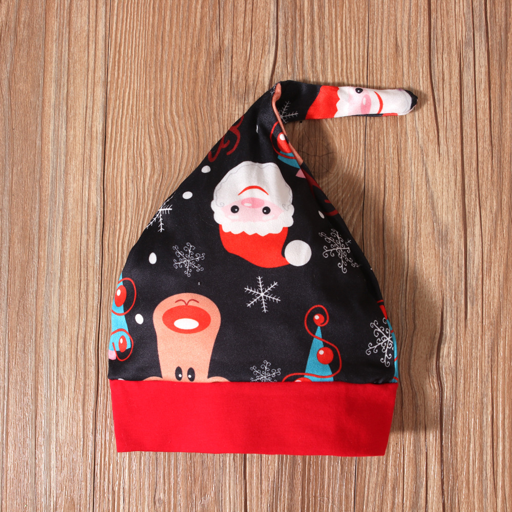 Natale Bambini primavera e autunno Natale vestito bretelle + tuta triangolare da arrampicata + cappello tre pezzi abbigliamento per bambini ins_voghion.com