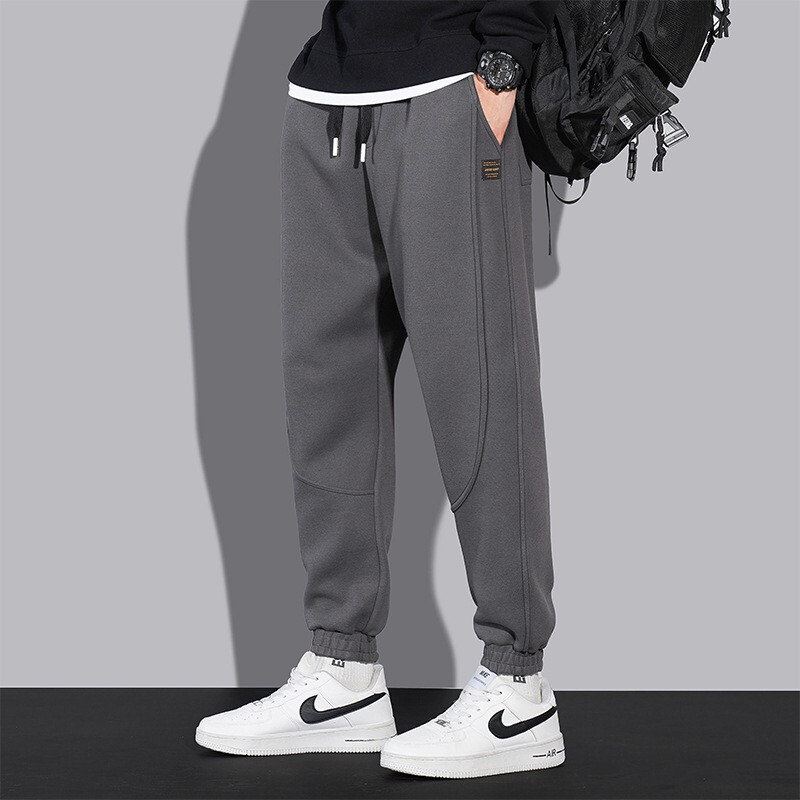 Men's Ribbed Jogger Sweatpants, New Spring and Autumn Style, Loose Fit, Casual Pants, Versatile Sports Trousers for Young Men