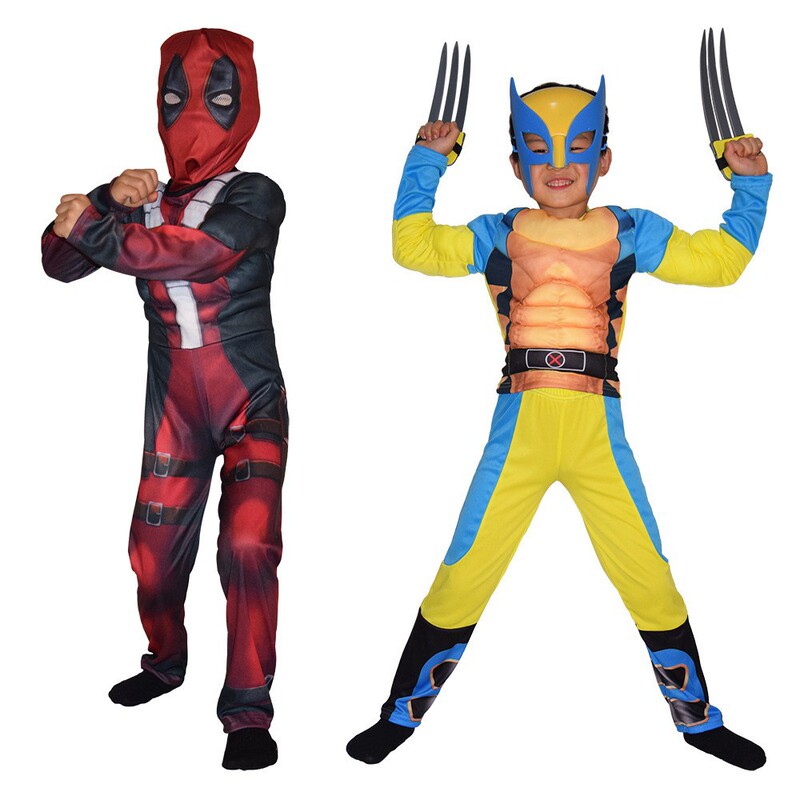 ハロウィンリベンジヒーロー帰還コスプレ服子供用パフォーマンス服スチールマッスルスーツアメリカンチームコスチューム|undefined