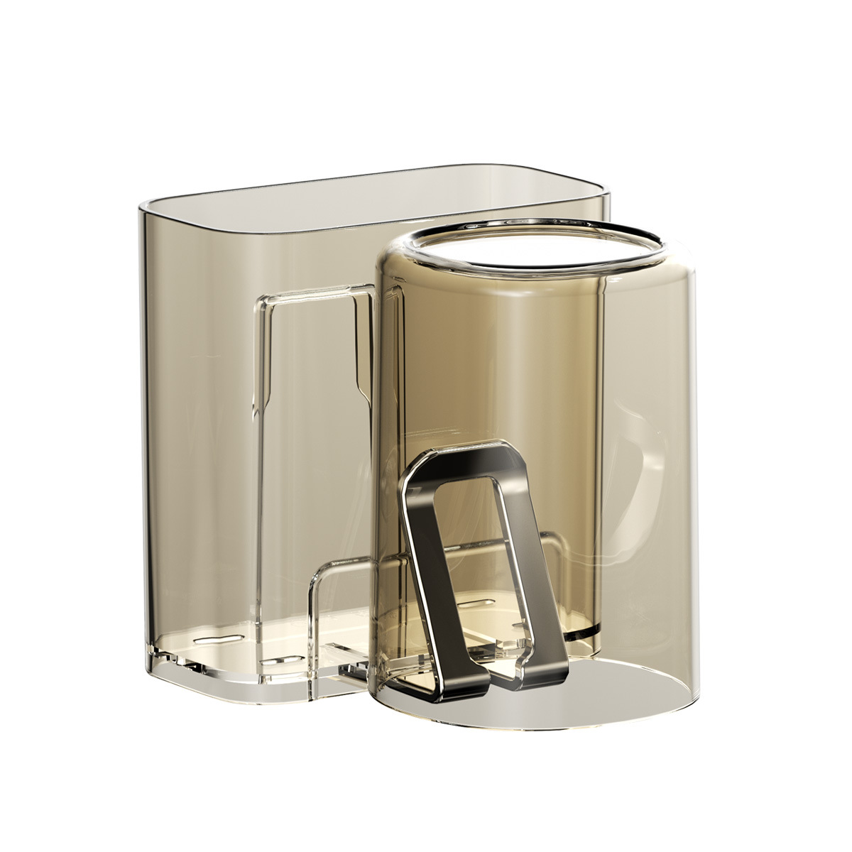 cepillo de dientes estante de almacenamiento sin agujeros taza de cepillo de dientes taza de enjuague colgante de pared estante de pared tipo baño eléctrico conjunto doméstico