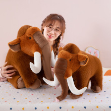 大象玩偶原始动物猛犸象毛绒玩具长毛象创意儿童玩具布娃娃公仔