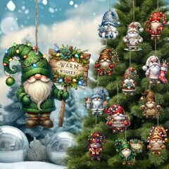 クロスボーダークリスマス木製ノーム装飾ペンダントクリスマスツリー装飾品クリスマスパーティーパーティーアクセサリー