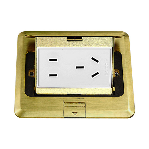 International electrician all-copper waterproof pop-up floor plug hidden five-hole concealed wall multi-function hidden ground socket