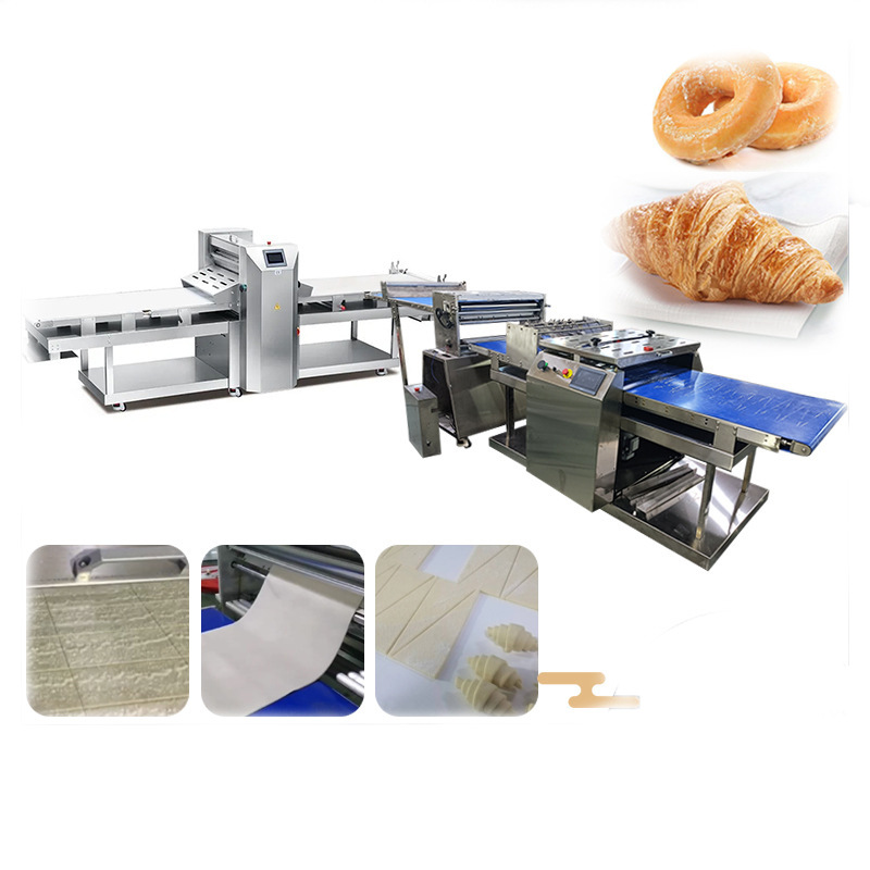 Croissant Cutting Machine, Fully Automatic Dough Sheeter, Dough Laminating Machine, Donut Continuous Cutting Machine