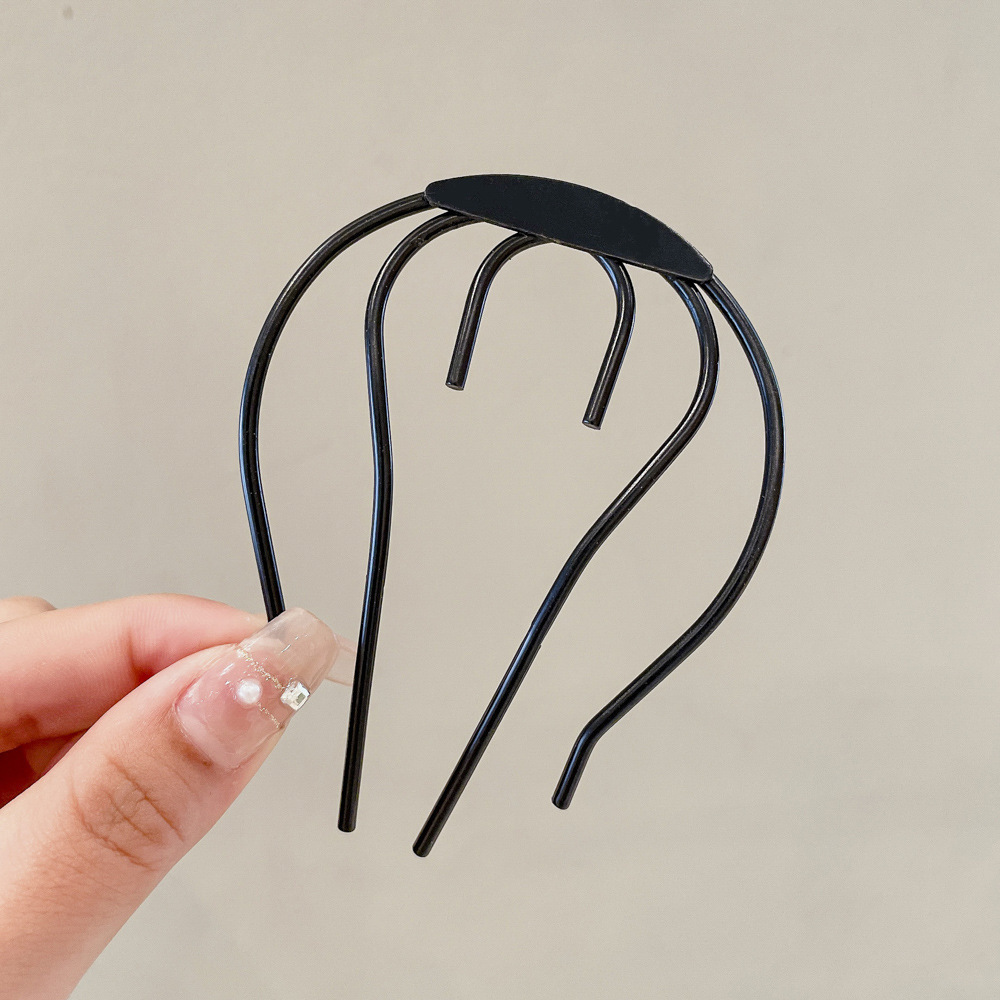 Papillón de cristal de alta sensación en forma de U pinzas de cabello pinzas