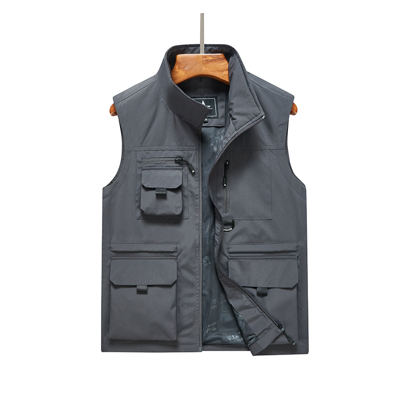 Chaleco de lana impermeable al aire libre abrazadera de caballo transfronteriza fuera de invierno fotografía de pesca multi-bolsillo chaleco de herramienta hombre personalizado