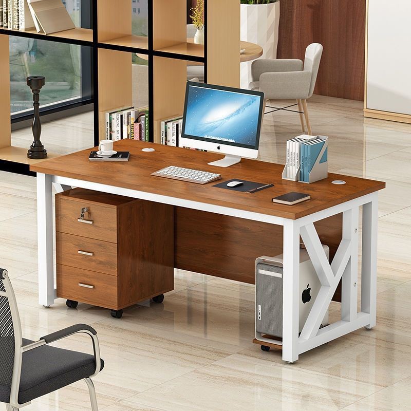 Escritorio de oficina simple y moderno, escritorio de escritorio simple, dormitorio doméstico, escritorio de escritorio simple, escritorio de computadora de oficina de personal corporativo