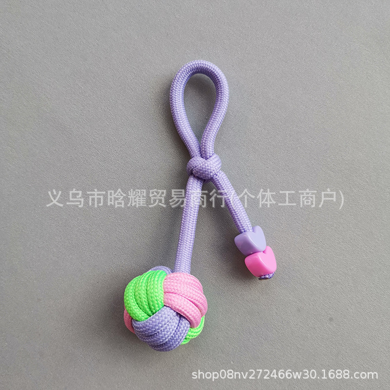 三色球包包挂件撞色手机壳钥匙扣车挂球形挂饰miu系挂绳箱包配饰|undefined