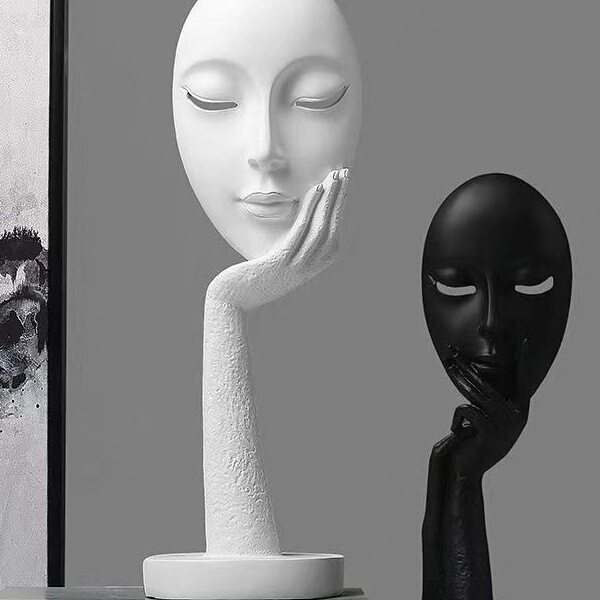 Light Luxury Face Mask Art Ornaments Creative Home Living Room Tv Cabinet Wine Cabinet Nail Salon Office Decoration