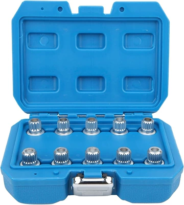 10 Pieces of Center-Hole Bmw Tire Anti-Theft Screw Sleeves Compatible with Bmw 12357 Series X1X3456 Anti-Theft Keys (Mühərrik tənzimləmə alətləri) - 10-piece-bmw-set-middle-hole