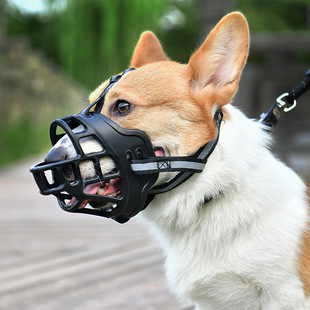 Factory direct dog mouth pet mask thickened plastic anti-bite anti-call anti-picking mouth adjustable