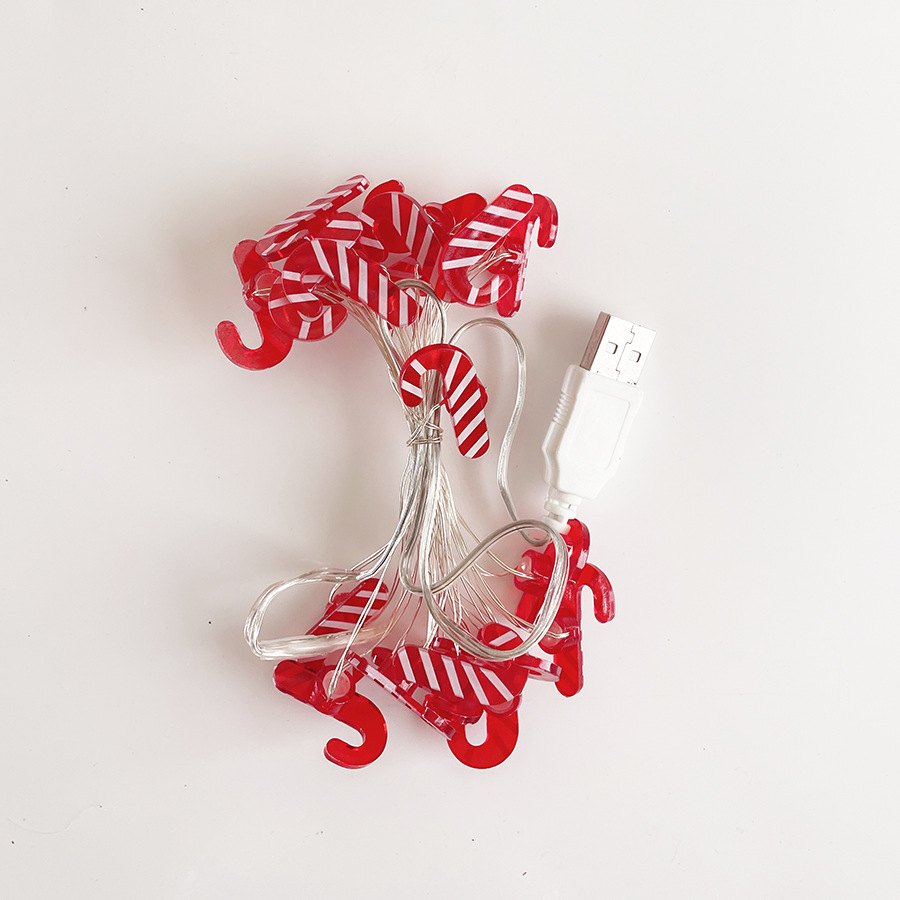 Directo de la fábrica de regalo de Navidad Campana árbol de Navidad alce Hoja de Arce muleta alambre de cobre de Navidad sujetador decorativo lámpara de alambre de cobre