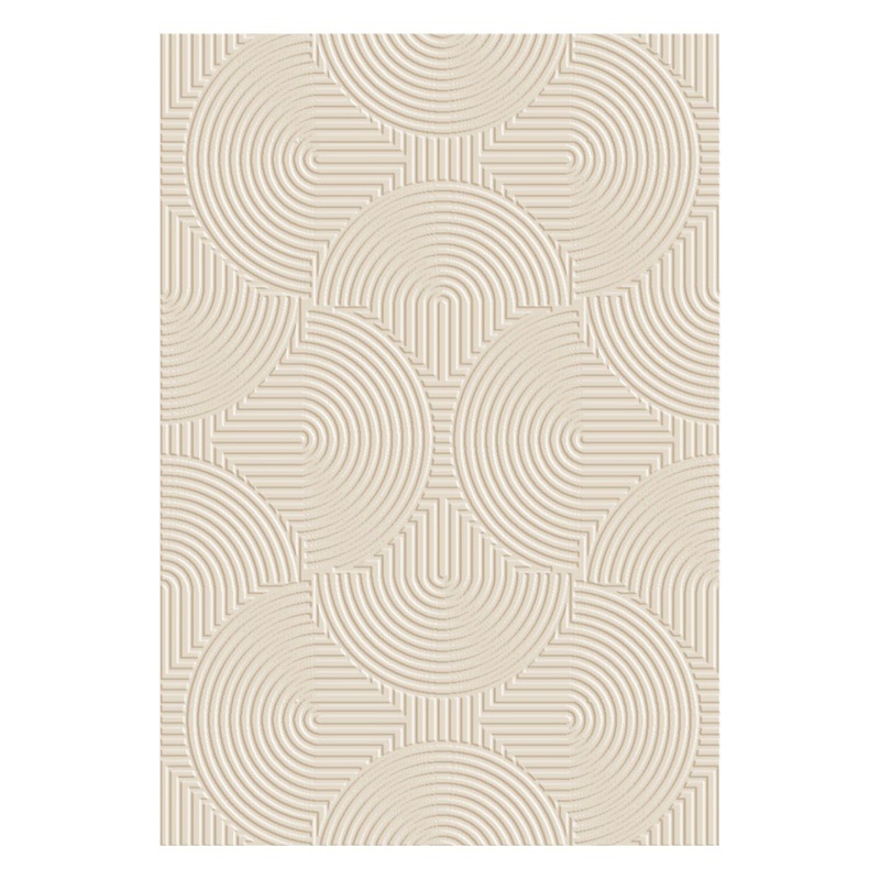 Nueva Zelanda lana tridimensional alivio diatomeas crema de seda sala de estar alfombra francés luz lujo de alta gama dormitorio alfombra lisa