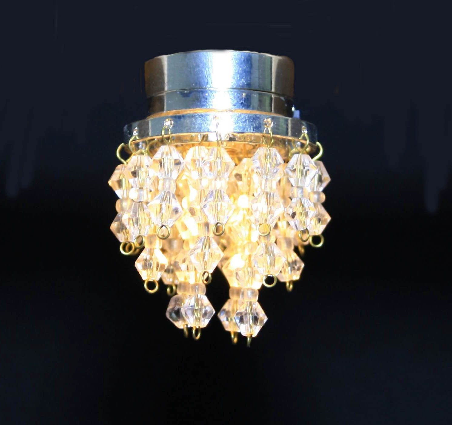 Домик для кукол, маленькая LED мини-модель, настольная лампа, бра, водная кристальная потолочная лампа, ручная работа