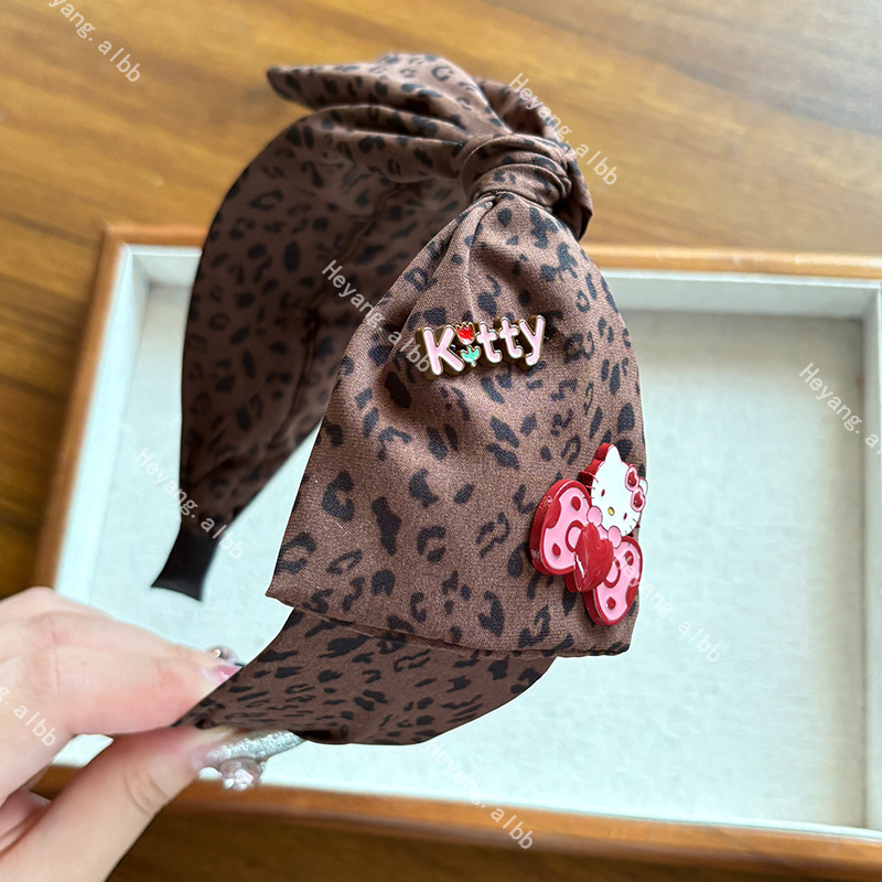 新款时尚复古花纹猫咪大肠发圈甜美少女心蝴蝶结发箍发卡发饰批发|undefined