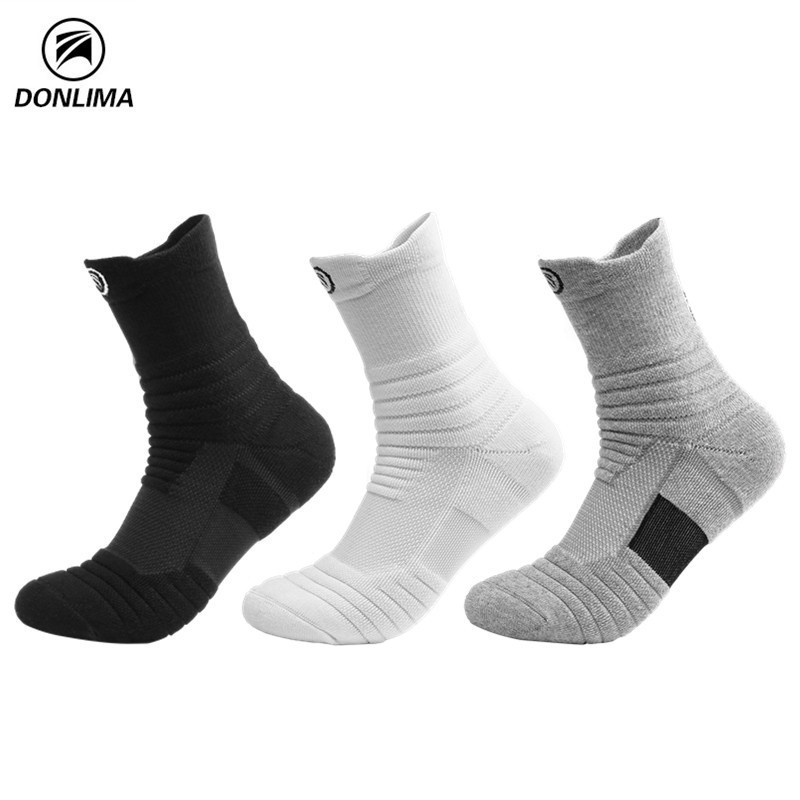Cross-Border Professional Basketball Socks, Marathon Running Socks, Mid-Tube Outdoor Hiking Thickened Towel Bottom Sports Socks Wholesale