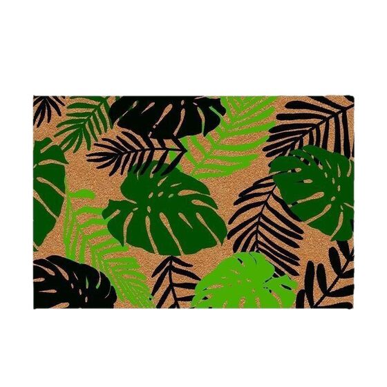 Cross-border imitation coconut palm floor mat American style entrance mat uv color printing outdoor mud rubbing mat door non-slip mat