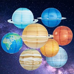 星空紙提灯幼稚園子供誕生日パーティーテーマ装飾用品折り畳みdiy円形星提灯