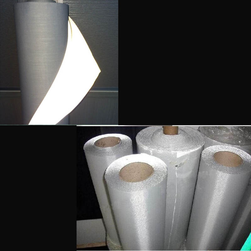 批发 服装高亮反光布 亮银反光布 反光化纤布 反光TC布反光弹力布