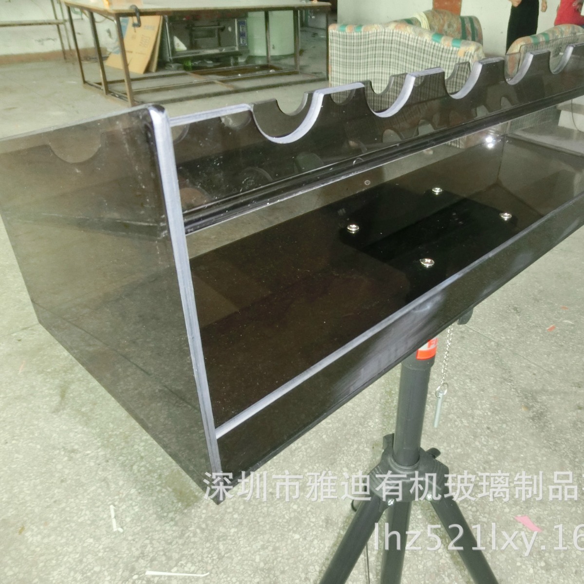 深圳雅迪有机玻璃制品，压克力麦克风陈列架，有机玻璃展柜，