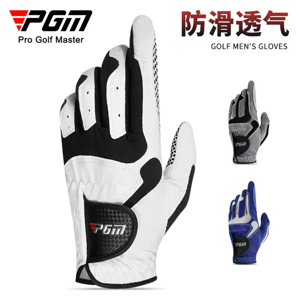 Pgm Golf Gloves Sports Men's Gloves Microfiber Cloth Single Non-Slip Professional Full-Finger Gloves Factory Direct Supply