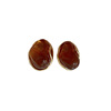 Retro amber brand advanced earrings, French retro style, light luxury style, high-quality style