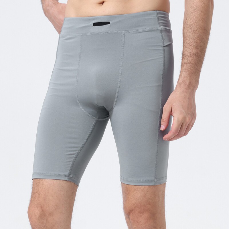 Cross-Border Men's High-Elastic Compression Aerobics Tights Sports Quick-Drying Training Pants Running Fitness Shorts