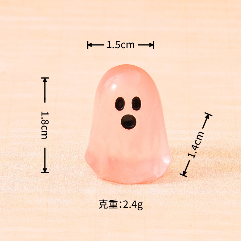 跨境新品夜光小幽灵桌面小摆件 万圣节diy装饰品挂件迷你车载配件|undefined