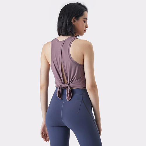 Yoga vest women's loose breathable quick-drying sleeveless sports cover-up summer antibacterial outer wear running fitness clothing top