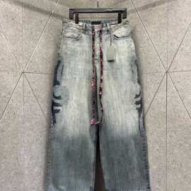 毒家现货正确版本BL家2024秋冬新款涂鸦牛仔裤OS宽松版型男女同款