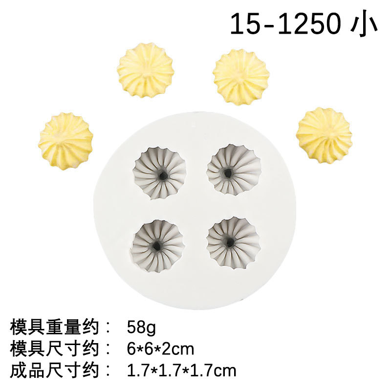 Grandes y pequeñas partículas crema molde de silicona pastel postre Decoración Accesorios fondant chocolate molde para hornear