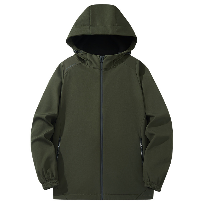 high quality Windproof Breathable Fashion Simple fleece-lined Jacket Coat Windbreaker Soft Shell Single Jacket 5598 Jacket