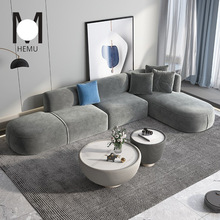 简约现代沙发轻奢布艺L型北欧三人位极简沙发客厅组合ins风设计师