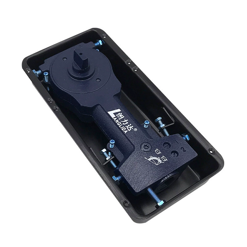 朗力达 Ground spring heavy hydraulic buffer closed door closed hardware hidden spring glass door