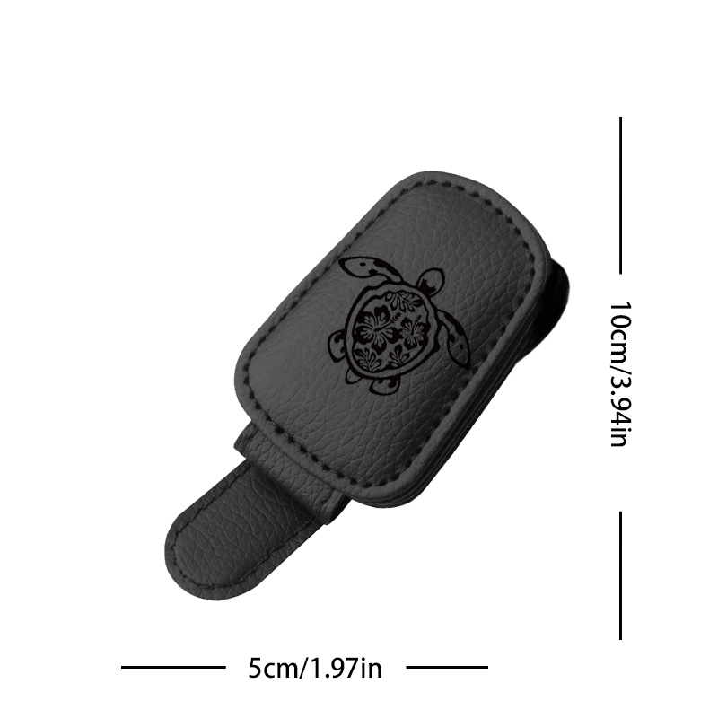 Black cross-border best-selling sunglasses holder, creative car sun visor storage turtle-shaped glasses clip