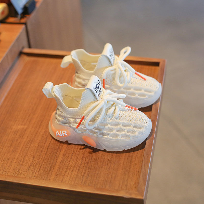 Baby Shoes Breathable Soft-Soled Coconut Shoes 0 to 6 Years Old Girls Baby Baby Mesh Knitted Toddler Shoes