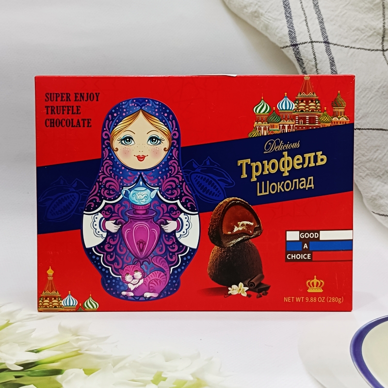 俄罗斯代购礼盒套娃松露巧克力