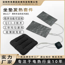 跨境一拖二加热片石墨烯发热片调温开关汽车坐垫靠垫发热套装批发