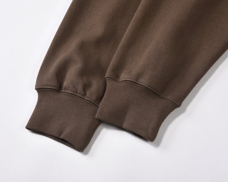 Men's Clothing high street autumn and winter solid color basic 350g terry zipper sweater hoodies_voghion.com