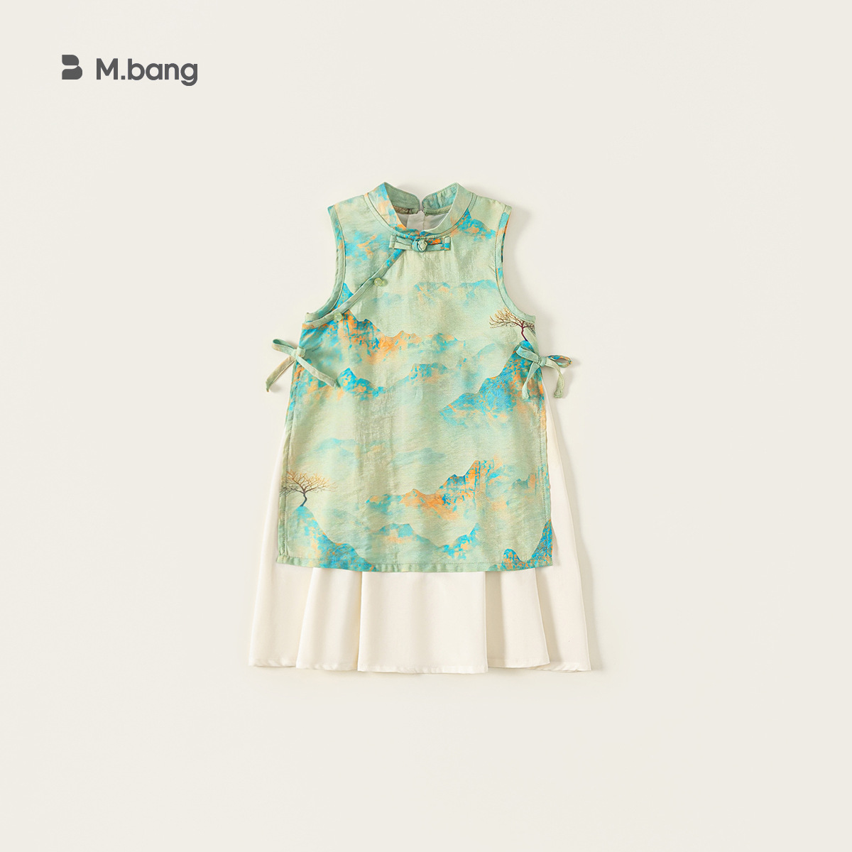 Youbao ropa para niños nuevos productos de verano Hanfu sin mangas para niños nuevo vestido cheongsam floral para niñas chinas falda de estilo nacional