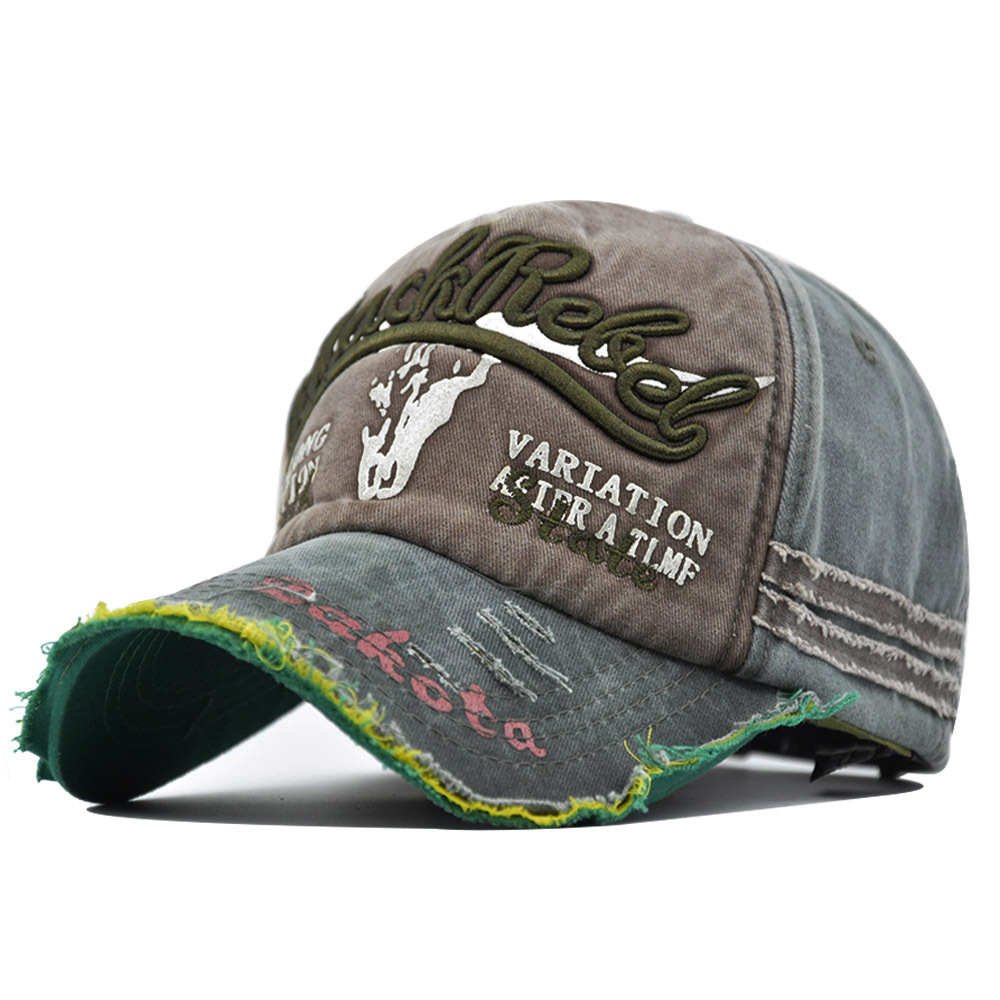 Cappello da baseball Bullhead con linguetta d'anatra con bordo spezzato lavato per uomo e donna_voghion.com