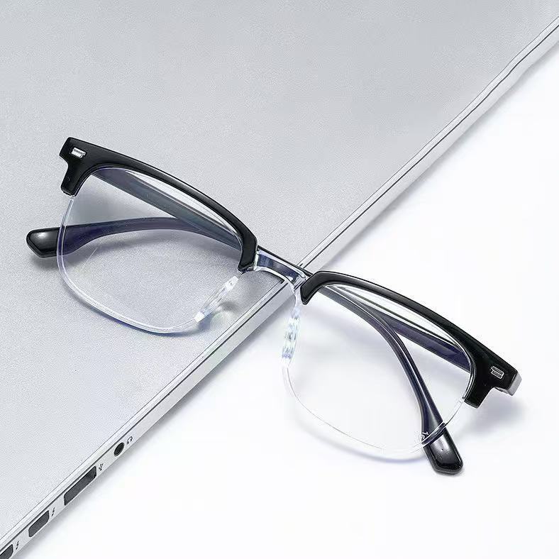 Nueva moda ceja retro medio marco anti-luz azul gafas de presbyopia de alta definición gafas de presbyopia zoom inteligente