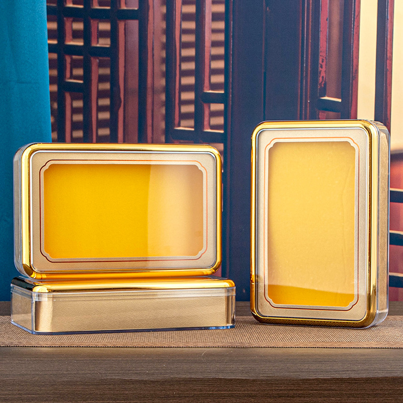 Universal Phnom Penh rectangular American ginseng gift box velvet packaging box Yuanbei Dendrobium abalone transparent plastic box empty box