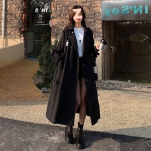 2025今年流行中长款赫本英伦风衣外套女春秋季气质小个子学生大衣