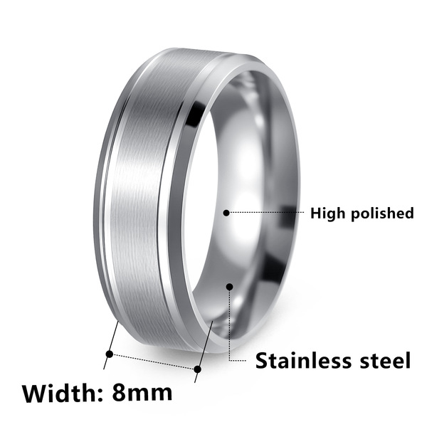 matte ring stainless steel